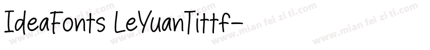 IdeaFonts LeYuanTittf字体转换